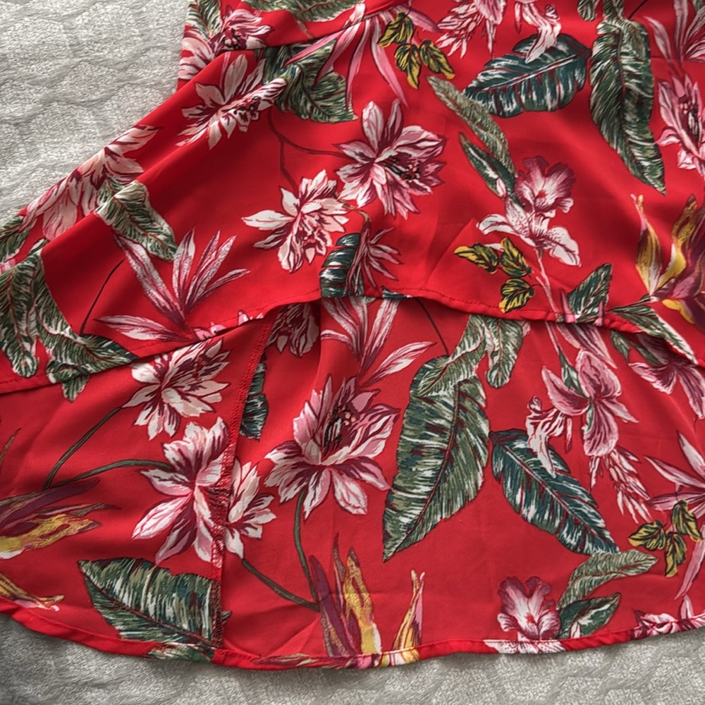 She & Sky floral tank dress midi high low size medium - Picture 7 of 7
